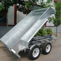 Remorque Automobile en Aluminium Personnalisable avec Plancher en Tôle d'Acier et Roue Galvanisée à Vendre – Dispose d'un Double Essieu