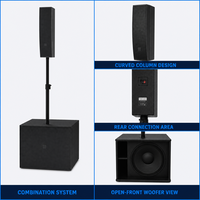 Système de haut-parleurs colonne actifs professionnels FUNINC Audio CB-1541A 8 Ohms 4*4'' pour églises et scènes de concert