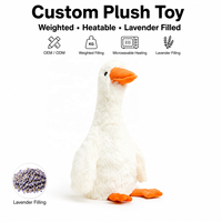 Peluche d'oie lestée à la lavande pour micro-ondes, jouet doux et mignon pour l'anxiété