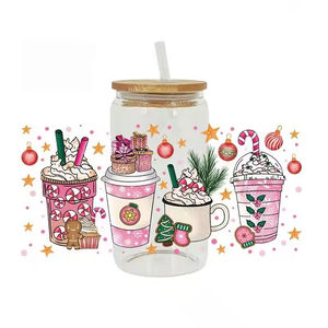 Vinilos de transferencia UV DTF de doble cara personalizados de fábrica con diseño de astronauta espacial y dibujos animados, para envolturas de tazas - Product Image 2