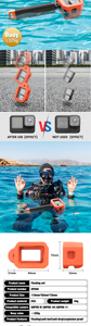 Kit de accesorios para Cámara de Acción <span class=keywords><strong>Go</strong></span> <span class=keywords><strong>Pro</strong></span> Vlog, funda de silicona Floaty Bobber, funda impermeable subacuática para GoPro Hero 12 11 10 <span class=keywords><strong>9</strong></span>, negro - Product Image 3