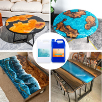 Prix d'usine Résine époxy cristalline haute brillance Sea Island Table basse en bois Résine époxy personnalisée