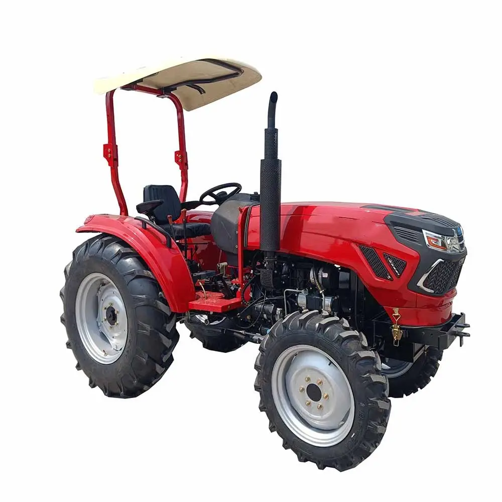 Tracteur agricole de couleur rouge modèle 504 4x4WD