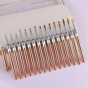 Professional <strong>Nail</strong> Gel <strong>Brushes</strong> <strong>Set</strong> Eco-friendly Durable Private Label Nylon Bristles Aluminum Handle <strong>Nail</strong> <strong>Brush</strong> - Product Image 5
