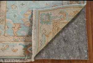 Floral Light Turquoise Vegetal Dye Oushak Turkish Alfombra de acento anudada a mano personalizar el tamaño disponible - Product Image 5