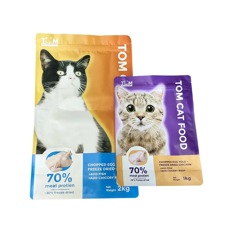 Custom Printing Plastic Food Packaging 1kg 2kg 5kg Rice pet cat dog food Bag China 25kg 50kg white PP rice bag packing