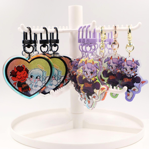 Çift Taraflı Özel Akrilik Anahtarlık Karikatür Anime Logolu Gökkuşağı Epoksi Anahtarlık Özel Akrilik Hologram Anahtarlık - Product Image 1