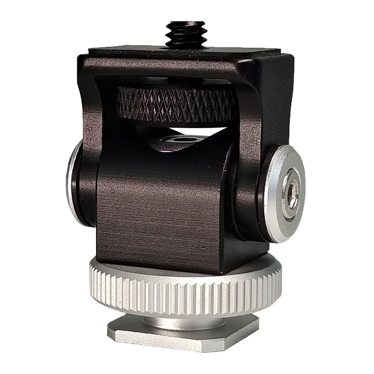 1/4" Thread Cold Shoe Adjustable Pocket Size Video Camera Monitor Mount Adapter Holder Stand