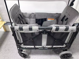 4シーター折りたたみ合金ユーティリティカートポータブルヘビーデューティーガーデンキャンプワゴンコンバーチブル折りたたみ可能屋外ワゴン3歳以上 - Product Image 2