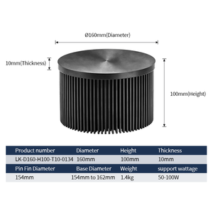 Nhôm tản nhiệt anodized đen vây tản nhiệt cho công nghiệp làm mát và HVAC hệ thống - Product Image 3