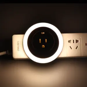 Luz noturna led carregador usb, luz noturna led, lâmpada de parede inteligente, carregador usb