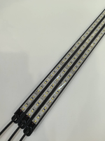 Barre lumineuse LED tricolore 2835 pour aquarium, 24V, étanche IP67, longueur personnalisable, lampe fine pour aquarium domestique