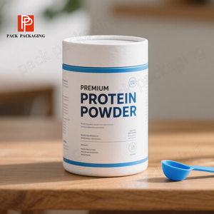 Biểu tượng tùy chỉnh Superfood bột xi lanh cấp thực phẩm ống giấy cho Snack phân hủy sinh học cấp thực phẩm ống giấy bao bì cho hạt giống - Product Image 1