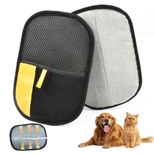 Guantes de limpieza de piel de Mascota de poliéster de microfibra de lujo logotipo personalizado perro y gato baño aseo material de secador personalizable - Product Image 3