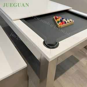 2024 Nouveau design moderne modèle 304 en acier inoxydable extérieur 6ft 7ft 8ft 9ft ardoise <span class=keywords><strong>billard</strong></span> <span class=keywords><strong>table</strong></span> de <span class=keywords><strong>billard</strong></span> avec dessus de salle à <span class=keywords><strong>manger</strong></span> - Product Image 2