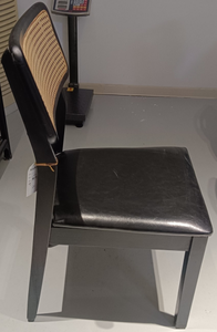 Modern Solid Ash Wood Dining <b>Chair</b> with Natural Rattan <b>Cane</b> Back | Commercial Restaurant & Cafe <b>Chair</b> - Product Image 2