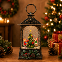 Großhandel Retro Harz Weihnachts-Musiklaterne Ornamente Großhandel Neue Tannenzapfen Dekorative Nachtbeleuchtung Neujahrsgeschenk