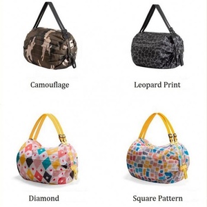Customized Large Capacity Waterproof <b>Nylon</b> Tote <b>Bag</b> Folding Ripstop Polyester Wholesale Shopping <b>Bags</b> - Product Image 4