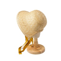 Sombrero de paja trenzado para niña y niño, gorra de paja de estilo Vintage, con correas para fijar, sombreros de Sol para senderismo con paja de trigo Natural