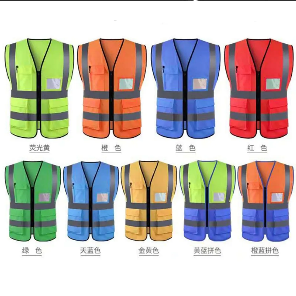 Tùy Chỉnh Chalecs De Seguridad Hi Viz Khả Năng Hiển Thị Cao Phản Quang An Toàn Vest Với Pocket