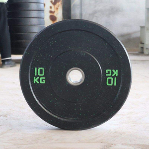 Set di Piastre per <span class=keywords><strong>Bilanciere</strong></span> in Gomma Nera Resistente HV Personalizzate per Palestra Domestica, Cross Fit e Sollevamento Pesi (5/10/15/20/25kg o 10-45LB) - Product Image 4