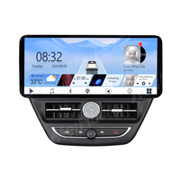 Meihua 12,3 pouces, cadre noir mat et cadre d'autoradio, lecteur DVD Android pour voiture, compatible avec FORD Escort 2015-2018