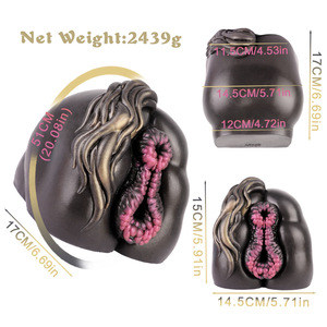 Godet de masturbation anatomique pour hommes, en silicone, de style chasseur, avec vagin réaliste en forme de cheval, imitant de grands fesses d'animal, thème mule - Product Image 3