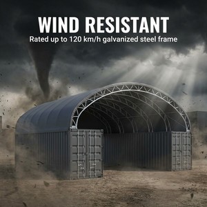 Abri de stockage pour 3 voitures, à structure libre, résistant aux charges de neige, galvanisé à chaud, pour <span class=keywords><strong>garage</strong></span> automobile et stockage d'<span class=keywords><strong>urgence</strong></span> - Product Image 3