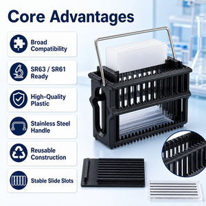 Adattatore per Rack di Colorazione MegaSET Pratico e Resistente alla Corrosione, Accessorio da <span class=keywords><strong>Laboratorio</strong></span> per Lavori di Colorazione di Vetrini Biologici - Product Image 6