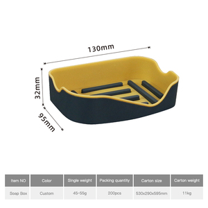 Support mural créatif pour savon, boîte à savon solide sans couture, drainant, en plastique, sans perforation, pour salle de bain - Product Image 6
