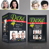 Pabrik Grosir DEXE, Sachet Herbal Ajaib Siap Pakai, Pewarna Rambut Hitam Cepat Beraksi, Sampo Krim Penutup Uban, OEM