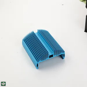 Peredam panas Radiator Led kustom pabrikan aluminium Anodized Heat Sink ekstrusi dengan pipa panas tembaga