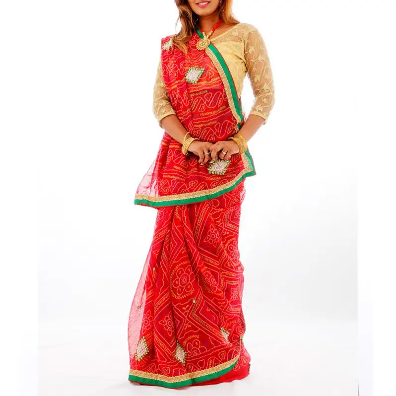 نموذج جديد السيدات الصوفية ملابس مسلمة الساري الهندي الإسلامية تصميم النسيج ل Kurti