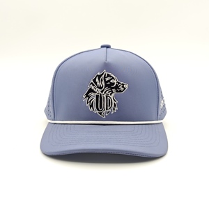 Gorra Deportiva de 5 Paneles de Diseño Moderno Personalizada al por Mayor BSCI, Gorras de Poliéster Blancas con Logotipo Bordado OEM, Gorra de Béisbol con Orificios Cortados con Láser - Product Image 3