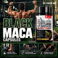 Capsules d'extrait de racine de Maca noire 20:1 1000mg L-Arginine Force et endurance péruviennes pour hommes, approvisionnement de 45 jours, OEM ODM, vente en gros
