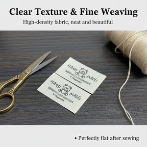 Etiquetas tejidas para prendas de vestir con costuras planas: adornos de alta calidad cosidos a la prenda, etiquetas de marcas de moda - Product Image 4