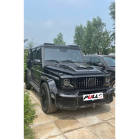Convient pour Benz G Class W463 W464 B Style Carbon Fiber 4-piece Kit Small Hood Roof Lights Spare Tire Cover Spoiler