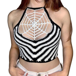 <span class=keywords><strong>Canottiera</strong></span> da <span class=keywords><strong>donna</strong></span> Sexy all'uncinetto con ragnatela nuovo costume da bagno da spiaggia Bikini Top corto con petto avvolto canottiere da <span class=keywords><strong>donna</strong></span> - Product Image 4
