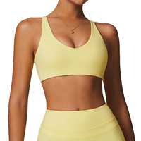 Soutien-gorge de yoga pour femme, brossé, à dos croisé, style athlétique, pour la course, la gym et l'entraînement, style haut extérieur, 8863