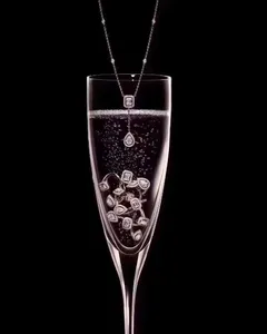 Wholesale Custom Jewelry Luxury Diamond 18K Solid Gold Pendant Necklace