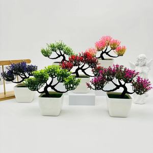 <span class=keywords><strong>Bonsái</strong></span> Artificial de <span class=keywords><strong>Pino</strong></span> Colorido, Plantas Verdes Decorativas para Hogar, Escritorio, Exteriores, Flores Artificiales, Paisaje Artificial - Product Image 1