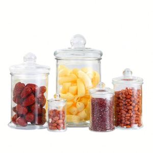 Multi Sizes Transparent Glass Food Storage Jar Airtight Sealed Glass Canister for <b>Kitchen</b> <b>Pantry</b> Organization - Product Image 1