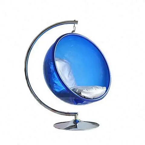 Silla de burbujas transparente, colgante de cristal, silla espacial acrílica azul, silla Columpio de Guangdong