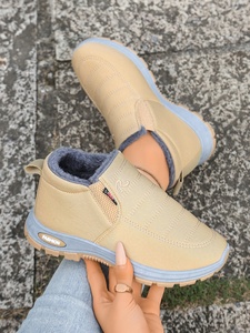 Bottes <span class=keywords><strong>d</strong></span>'<span class=keywords><strong>hiver</strong></span> et <span class=keywords><strong>d</strong></span>'été <span class=keywords><strong>pour</strong></span> femmes, style <span class=keywords><strong>d</strong></span>écontracté, bout carré, bout ouvert, thermiques, imperméables, antidérapantes, douces et chaudes - Product Image 2