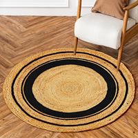 Großhandel PVC Maschinengewebter Niedrigflor-Teppich mit Konzentrischen Kreisen und Streifenmuster, Wasserdicht, Pflegeleicht, für Wohnzimmer und Schlafzimmer