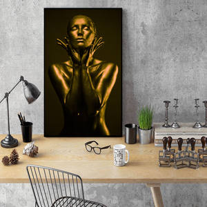 Or <span class=keywords><strong>corps</strong></span> <span class=keywords><strong>humain</strong></span> Art femme Sculpture toile imprimé affiche photo mur décoration de la maison - Product Image 2