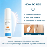 OTVENA VC Pearl Vitamine E Crème Solaire Tonifiante Imperméable Anti-Transpiration Anti-Bronzage Légère Visage et Corps pour Tous Types de Peau