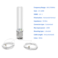 Antenne extérieure à gain élevé 10dBi 12dBi, antenne de communication à polarisation verticale, antenne omnidirectionnelle cylindrique 2G-5G LTE WiFi