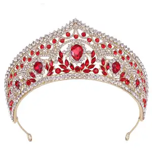新款巴洛克高品质箍超级闪光花朵头饰成人女性皇冠头饰