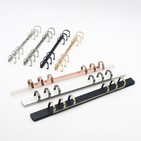 Reliure à 6 anneaux coulissante personnalisée multicolore de 15 mm avec base en plastique blanc esthétique pour carnets de voyage portables A5